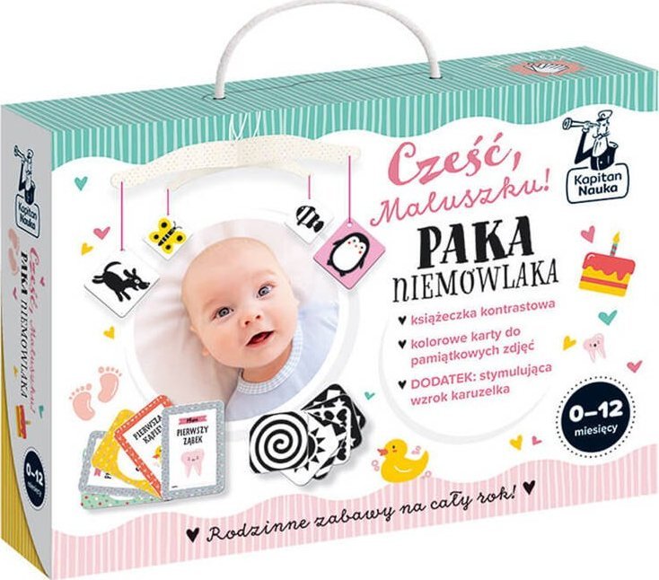 Kapitan Nauka Cześć, Maluszku! Paka niemowlaka książeczka kontrastowa KS0880