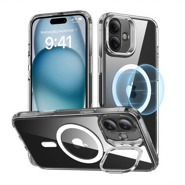 Etui ESR Classic Hybrid (HaloLock) z podstawką dla iPhone 16 Plus (przeźroczysty)