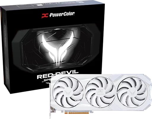 Karta graficzna Power Color Red Devil Spectral White Radeon RX 9070 XT 16GB GDDR6 (RX9070XT 16G-E/OC/WHITE)