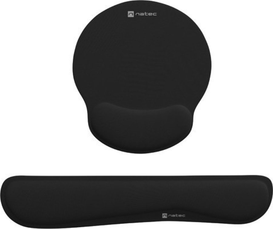 Natec Podkładka pod mysz Chipmunk 2 w 1 czarna - Zestaw ergonomiczny