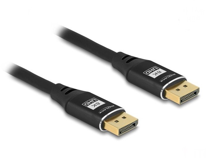 DELOCK DisplayPort Kabel 8K 60Hz 3m schwarz Metall