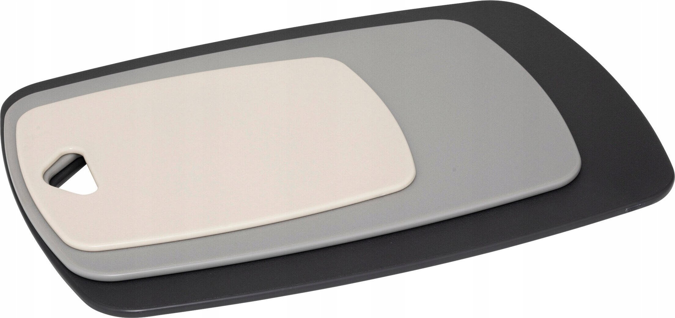 Zestaw 3 plastikowych desek do krojenia, 3 różne kolory i rozmiary