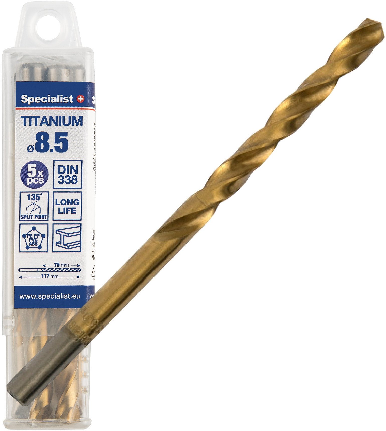 Wiertło Specialist+ Specialist+ Titan met. gr. 8.5 mm 5vnt