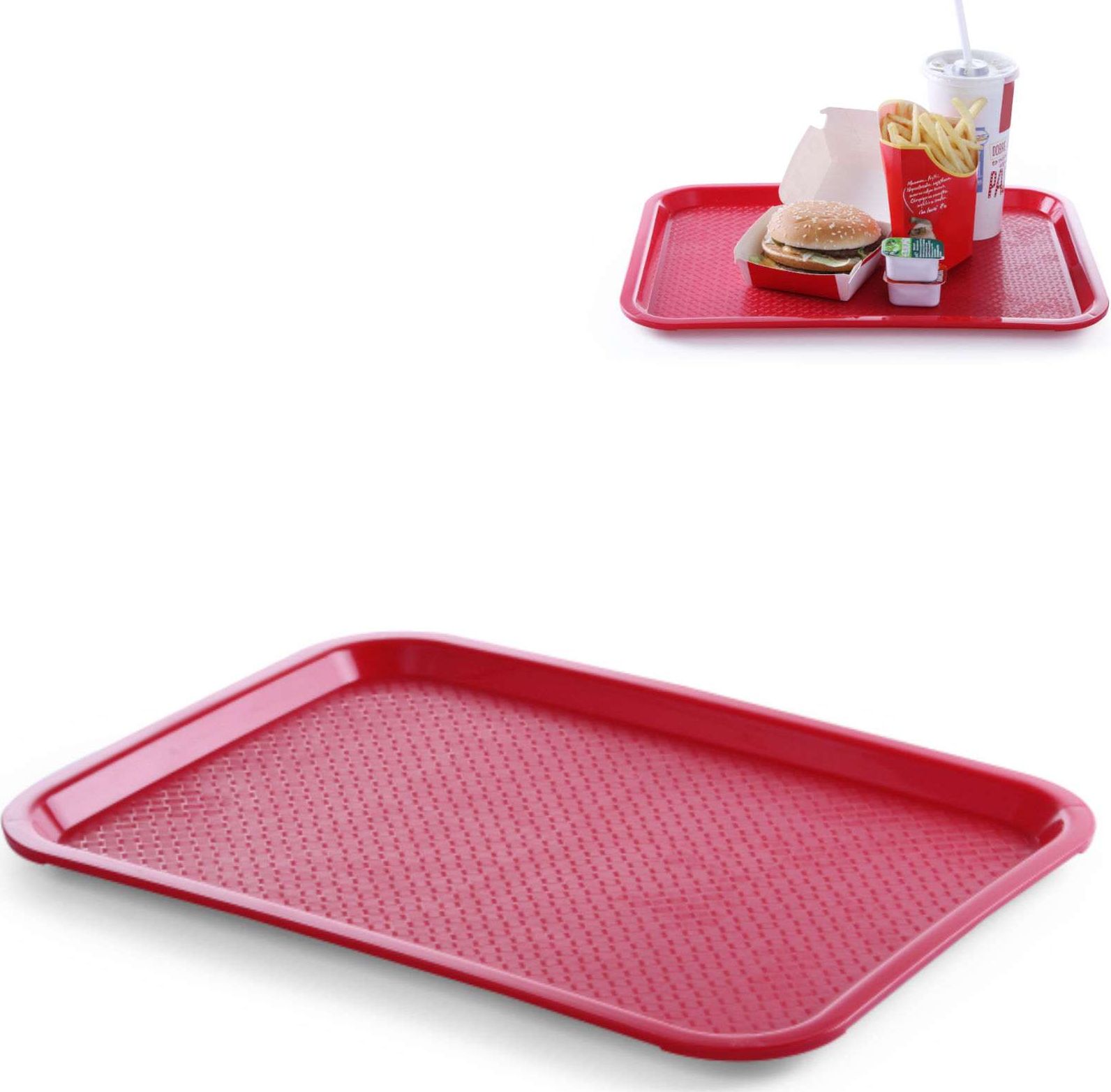 Hendi Taca z polipropylenu Fast Food 30.5x41.5cm - czerwona