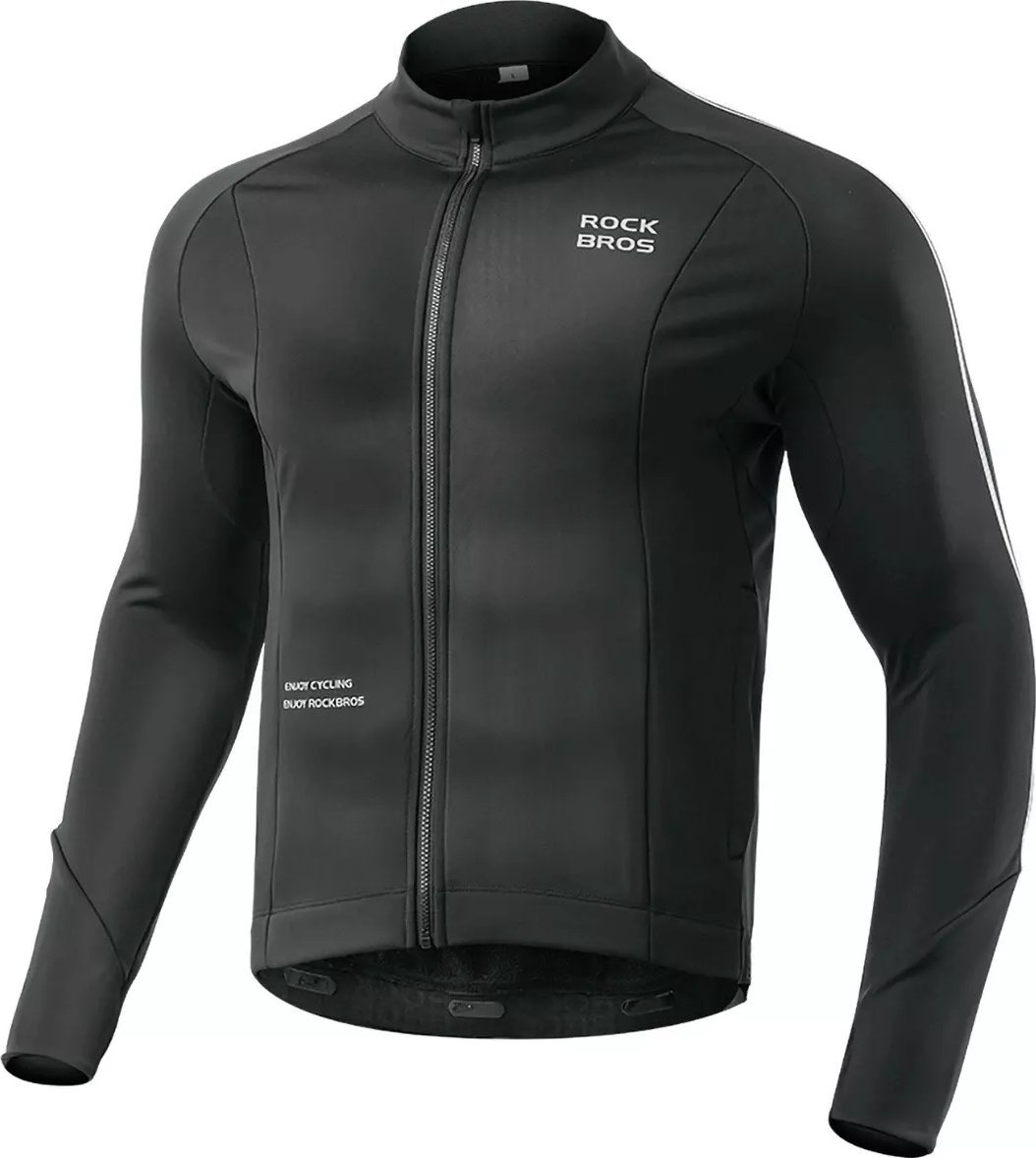 RockBros Koszulka kolarska Rockbros 15400002002 z długim rękawem jesień/zima M - czarna