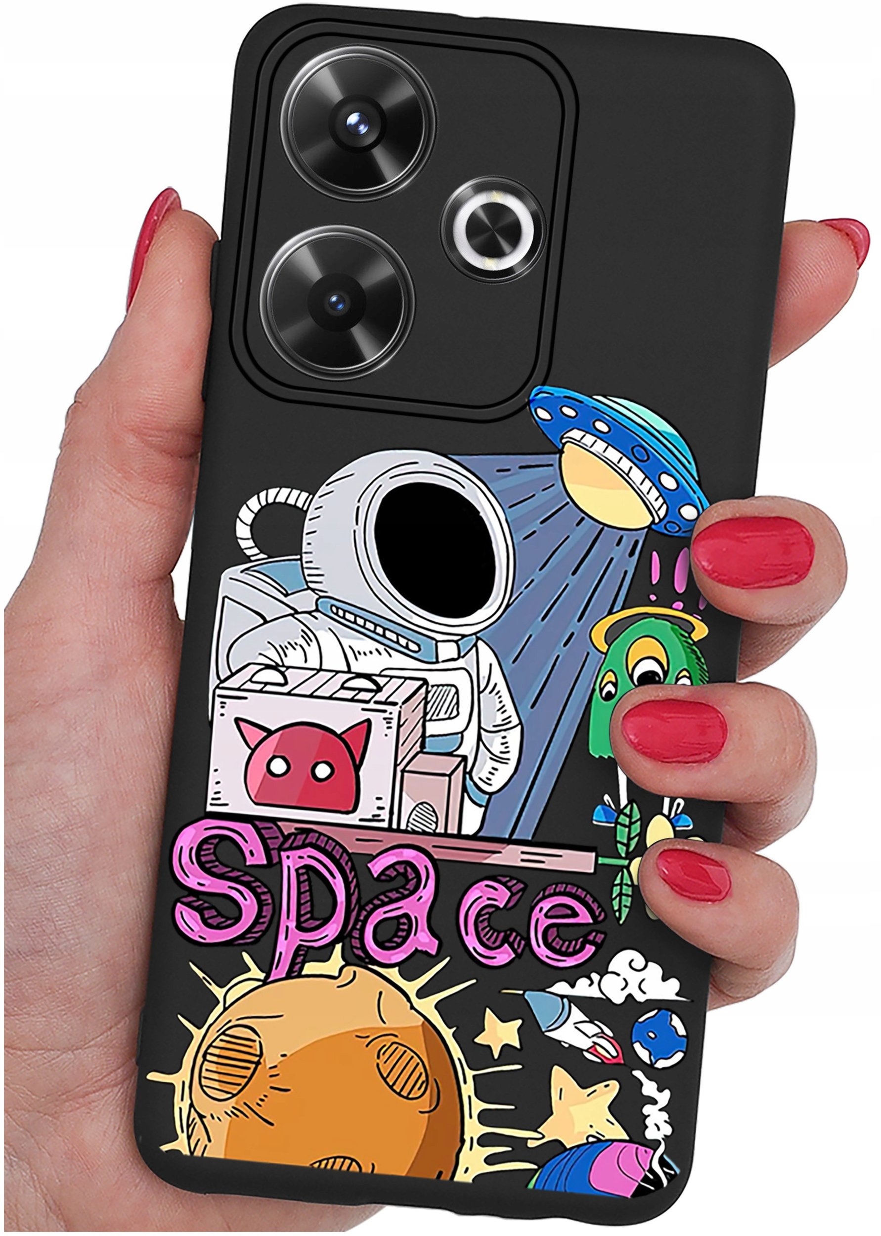 Etui do Xiaomi Redmi 13 4G WZORY |SILIKONOWE MATT CASE + SZKŁO 9H