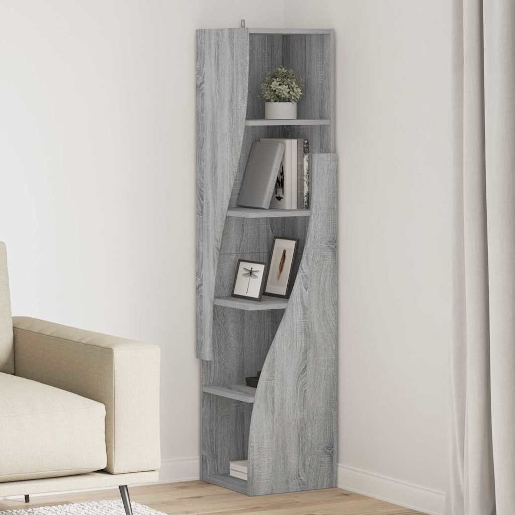 vidaXL Szafka narożna Biały 32x32x140cm Materiał z kompozytu drzewnego