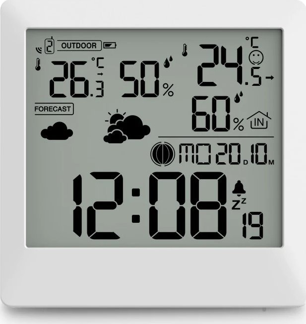 Hama STACJA POGODY PALAWAN TERMOMETR HIGROMETR BIAŁA