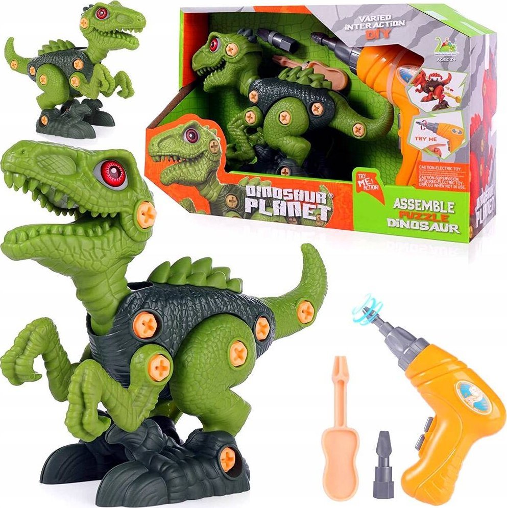 Wiertarka Norimpex Dinozaur skręcany zielony + wiertarka 6367