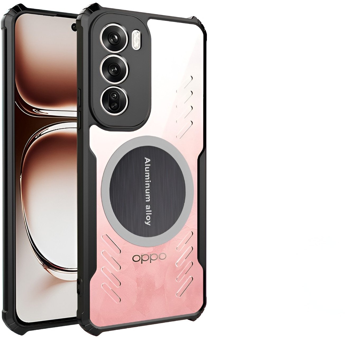 Etui pancerne Corner-X Magsafe do Oppo Reno 12, czarne