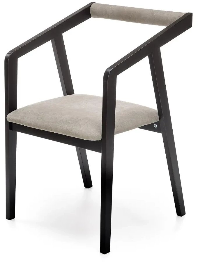 Krzesło AZUL VELVET czarne/szare HALMAR