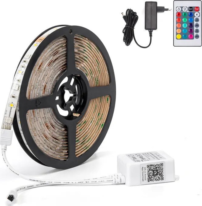 Taśma LED Aigostar Inteligentna taśma LED Wi-FI o niskim napięciu RGBW 1 x 5 m Inteligentna taśma LED Wi-FI o niskim napięciu RGBW 1 x 5 m