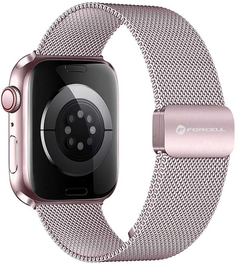 ForCell Pasek do Apple Watch F-Design FA14 magnetyczny stal 42 / 44 / 45 / 49 mm różowy