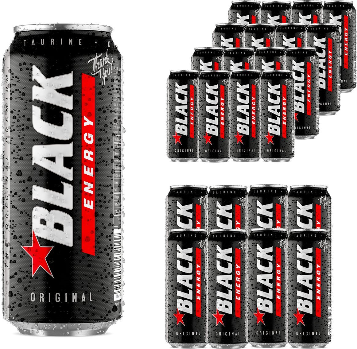 Black Black Energy Juices Blast Gazowany napój 500 ml x24 sztuki