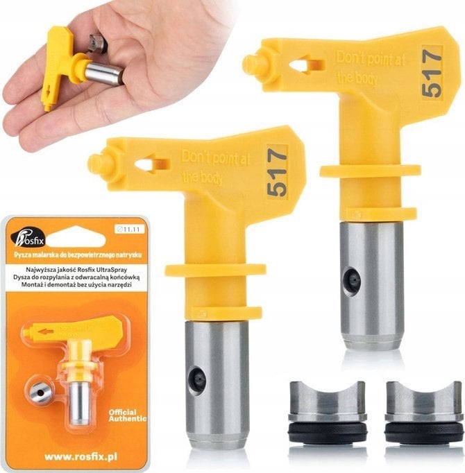 Rosfix 2X DYSZA MALARSKA DO AGREGATU FARB AKRYLOWYCH MODEL 517 AGREGAT PISTOLET