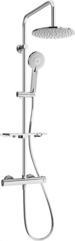 Zestaw prysznicowy Mexen Mexen KT40 zestaw prysznicowy natynkowy z deszczownicą i baterią termostatyczną, chrom - 771504093-00