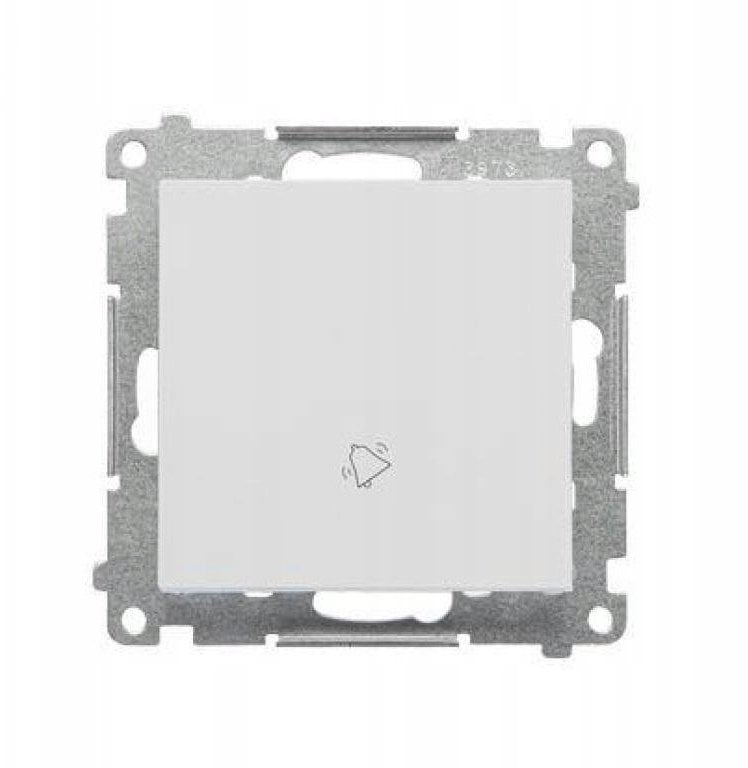 Kontakt-Simon Simon 55 Przycisk dzwonek (moduł) 10 AX, 250 V~, szybkozłącza Jasnoszary mat TD1.01/114