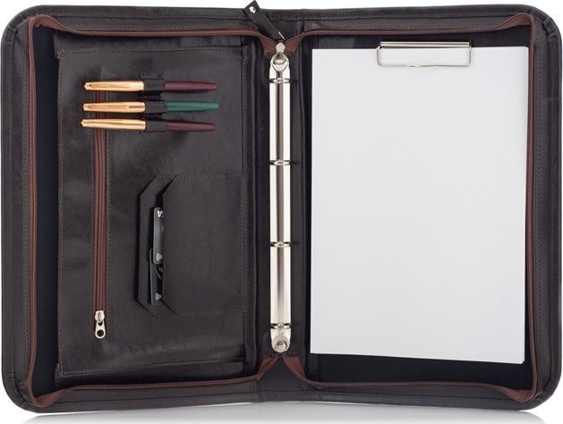 Belveder Brązowy Organizer Skórzany do Pracy 01S