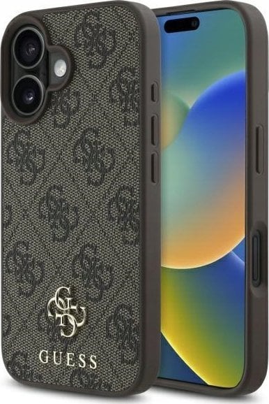 Guess GUHMP16SP4SM4MW iPhone 16 6.1" brown/brown hardcase 4G Small Classic MagSafe