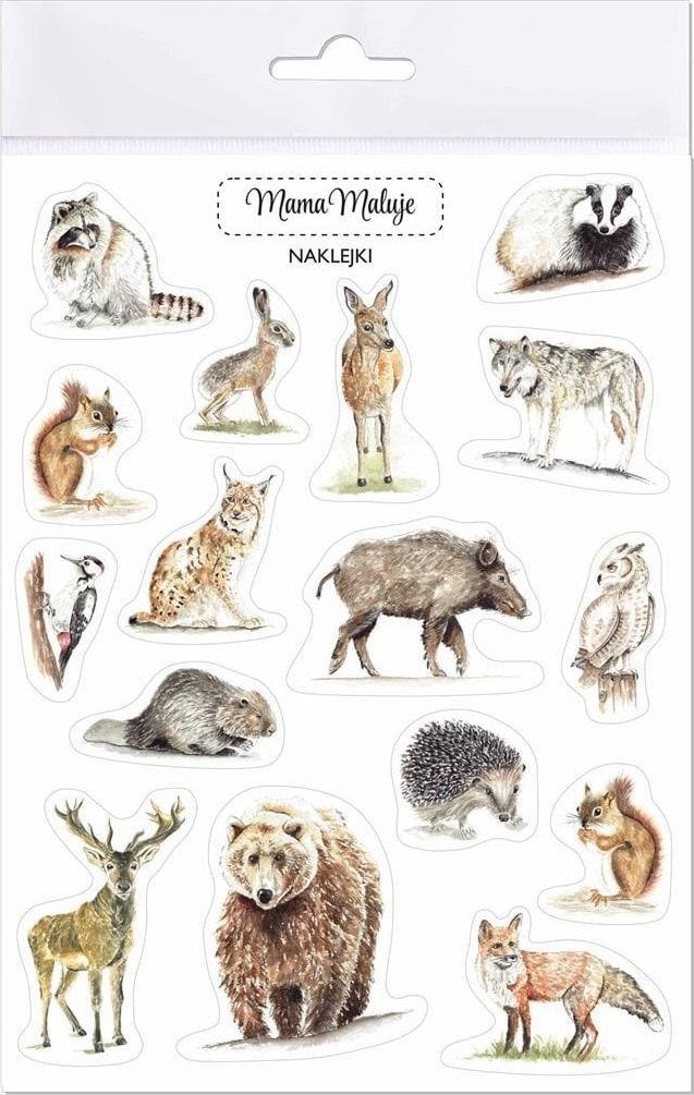 Mama Maluje Naklejki Zwierzęta leśne