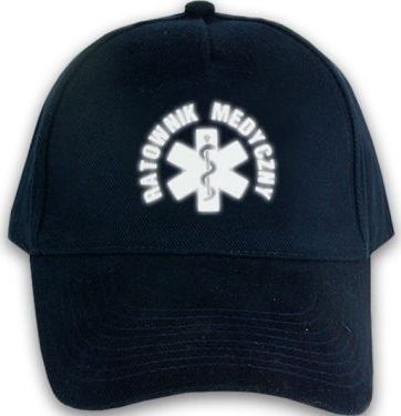 Promostars Czapka comfort odblaskowa RATOWNIK MEDYCZNY - granatowa