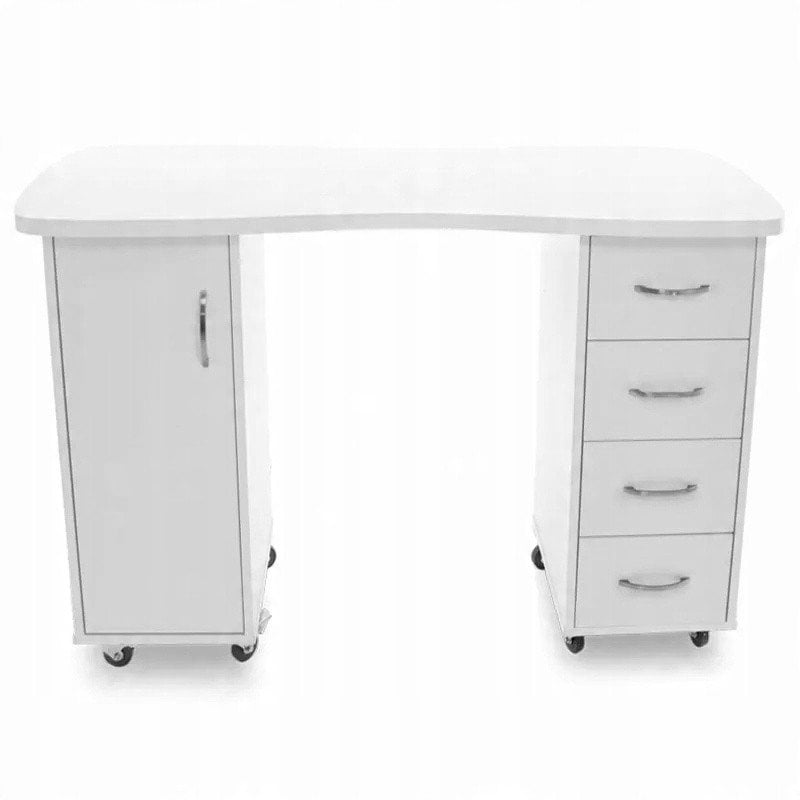 Biurko 2027 białe dwie szafki