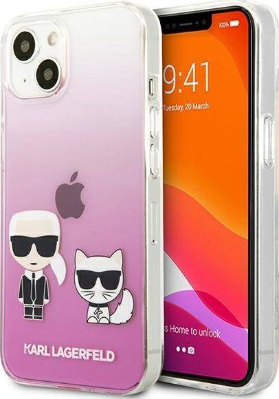 Karl Lagerfeld Etui Karl Lagerfeld KLHCP13SCKTRP Apple iPhone 13 mini hardcase różowy/pink Karl & Choupette