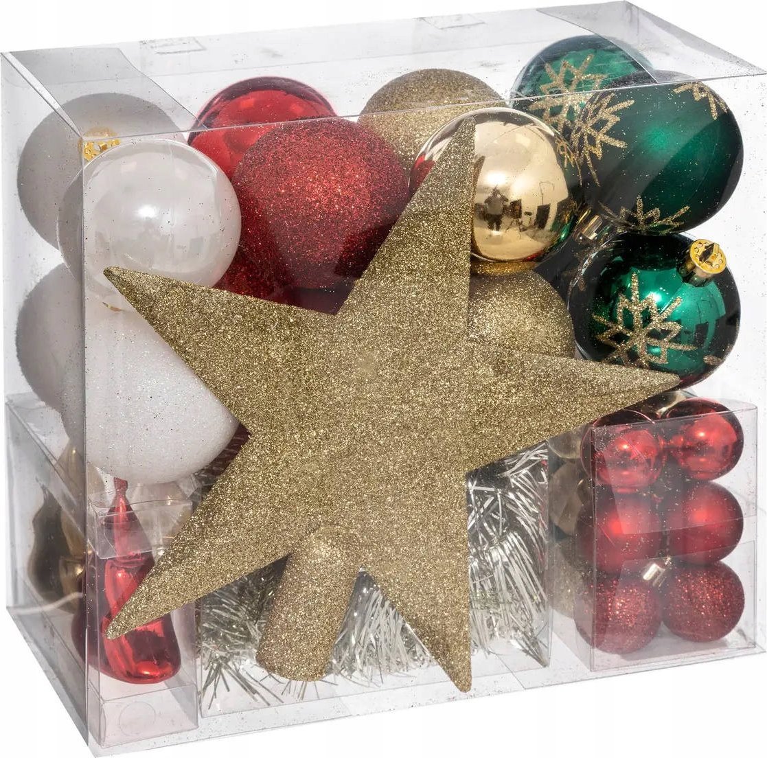 Atmosphera Zestaw ozdób świątecznych w różnych kolorach, 44 elementy