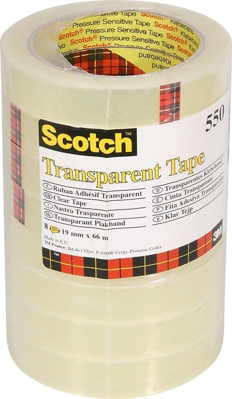 Scotch Taśma biurowa Scotch 550 19mm/66m transparentna (8)