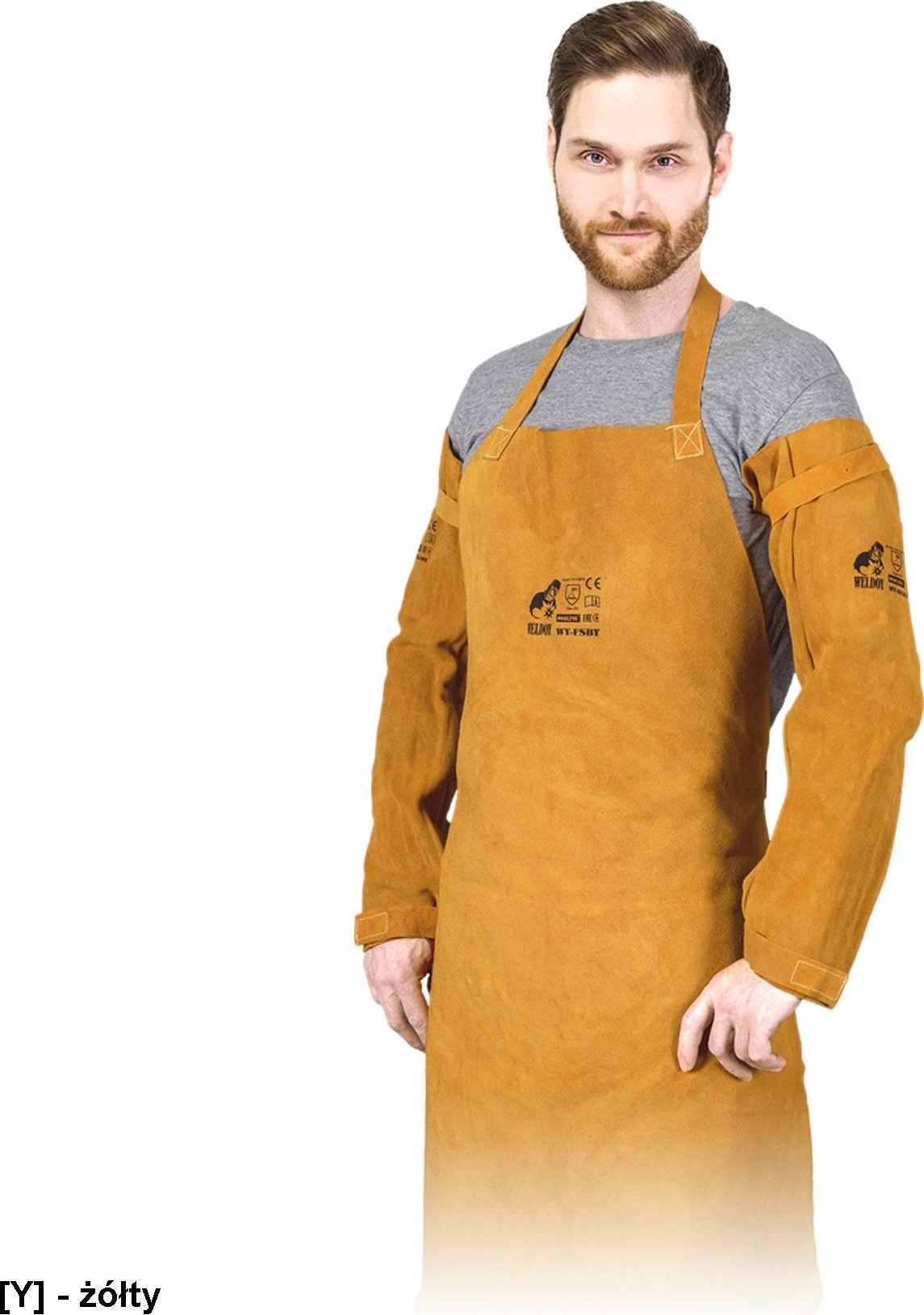 Weldoy WY-REKAWB - komplet rękawów spawalniczych skórzanych - UNI 23".