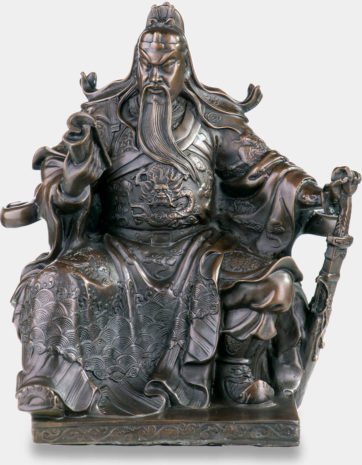 rzezbyzbrazu Legendarny Generał Guan Yu Rzeźba z Brązu