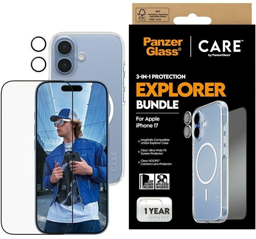 PanzerGlass CARE by PanzerGlass 3-in-1 Explorer Set iP 17