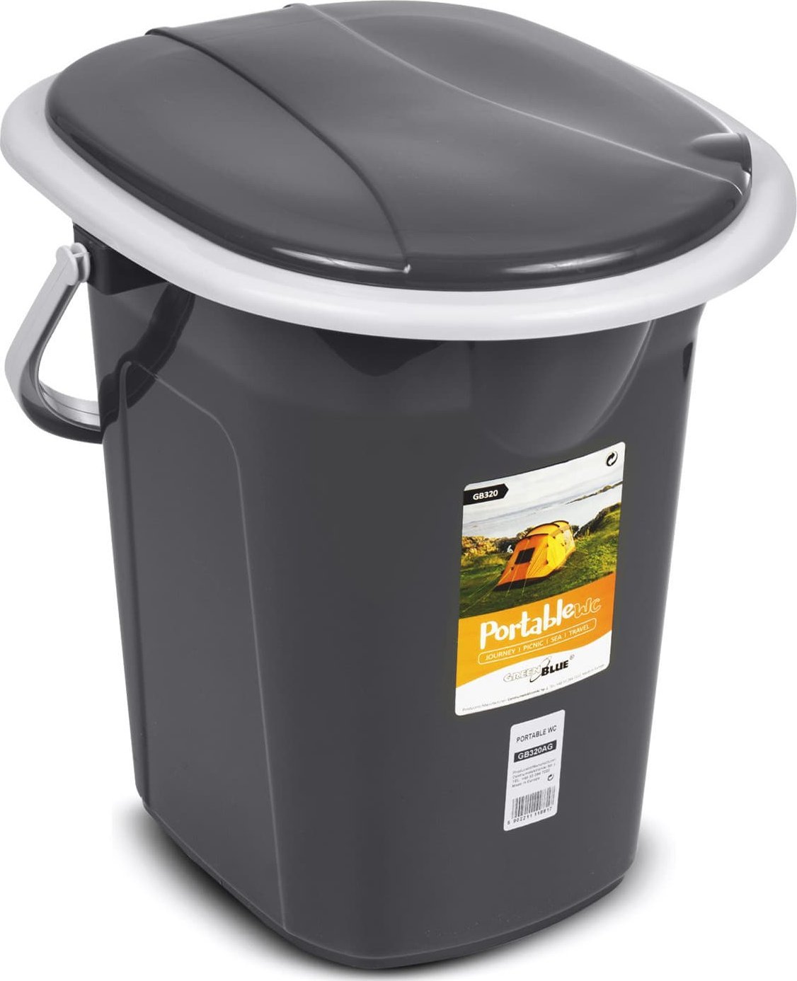 GreenBlue Toaleta turystyczna GB320AG antracytowa (CEN-69929)
