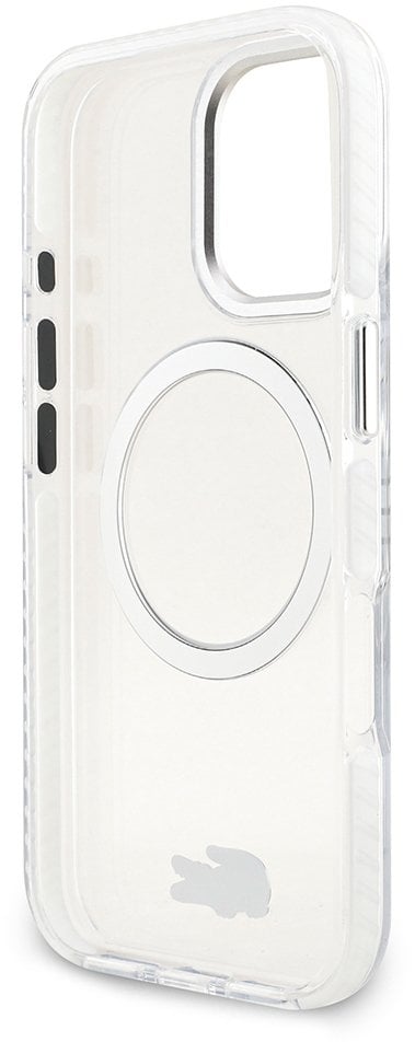 Etui Lacoste Shockproof Transparent Frosted MagSafe do iPhone 17 szary