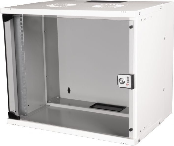 Szafa Equip Obudowa ścienna 19" 09U 540x400mm z drzwiami szklanymi szara