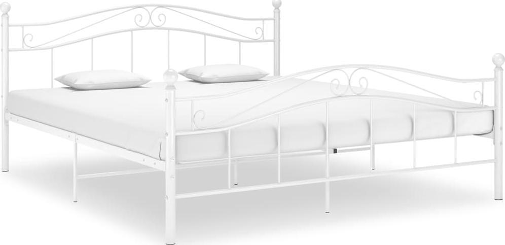 vidaXL vidaXL Rama łóżka, biała, metalowa, 140 x 200 cm