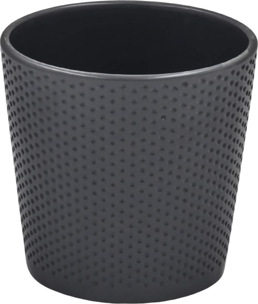 Tajemniczy ogród Osłonka ceramiczna LUZON ciemny szary, 12,5 cm