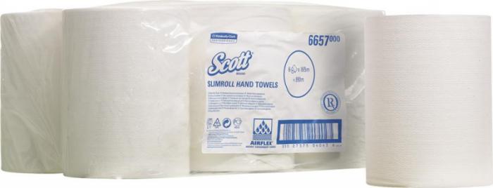 Kimberly-Clark Kimberly-Clark Scott Slimroll - Ręczniki papierowe w roli, białe, 6 rolek - 165 m