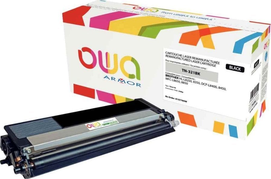Toner Armor Toner OWA Armor do BROTHER HL L8250, 8350, DCP L8400, 8450, MFC L8650, 8850, 2500 stron, TN321BK,czarny/black (TN-321BK)