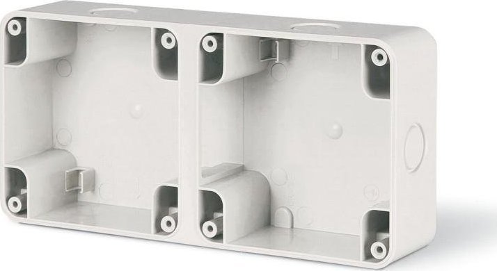 Scame Puszka natynkowa, 2 moduły, M95x2, , IP66, szary, PROTECTA