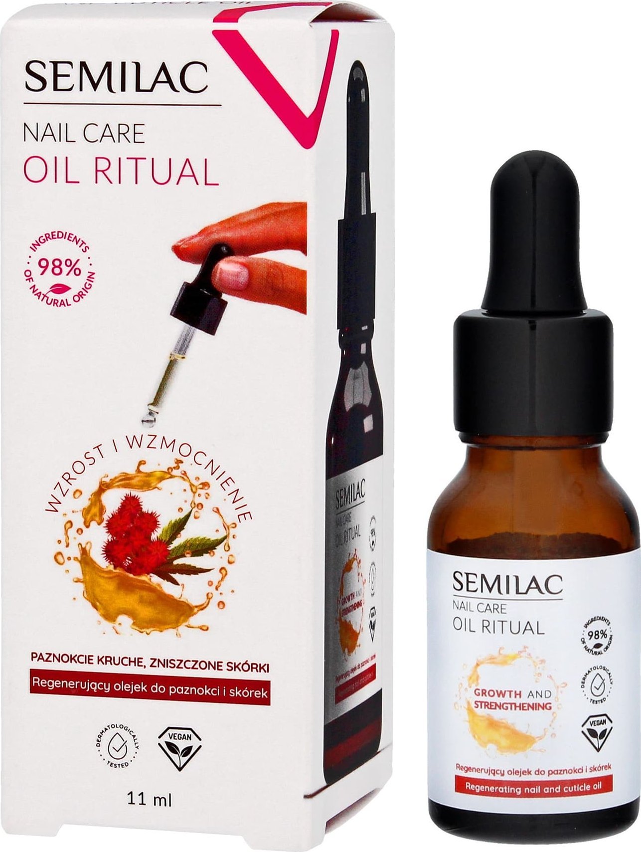 Semilac SEMILAC Nail Care Oil Ritual Regenerujący Olejek do paznokci i skórek 11ml