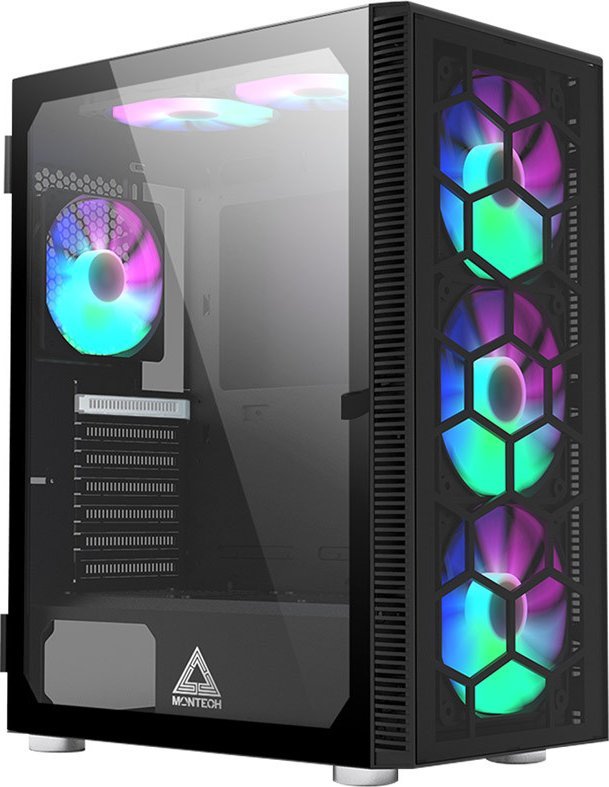 Obudowa Montech X3 TG RGB czarna