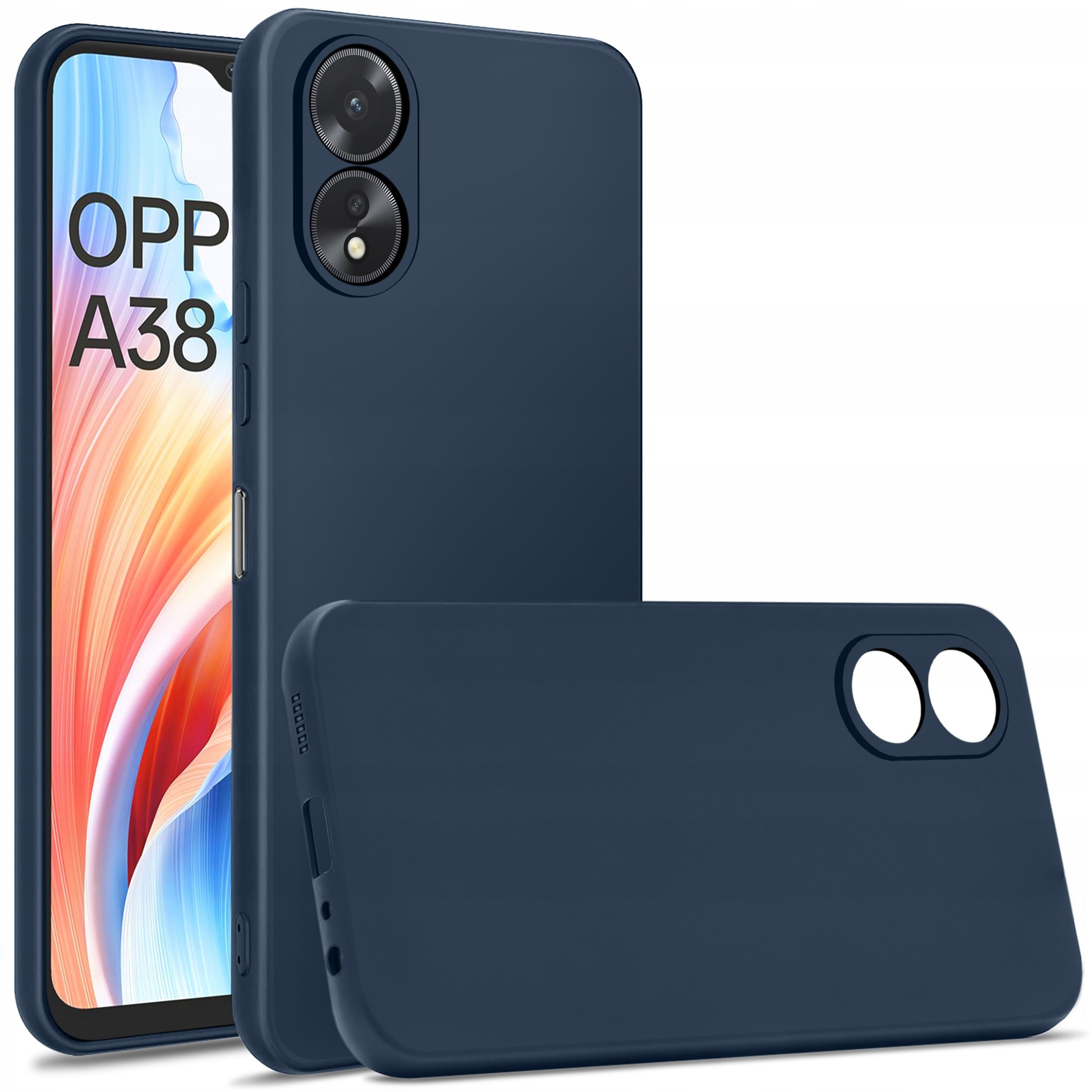 Etui do Oppo A38 4G CASE SOFT MATT PLECKI + SZKŁO OCHRONNE 9H