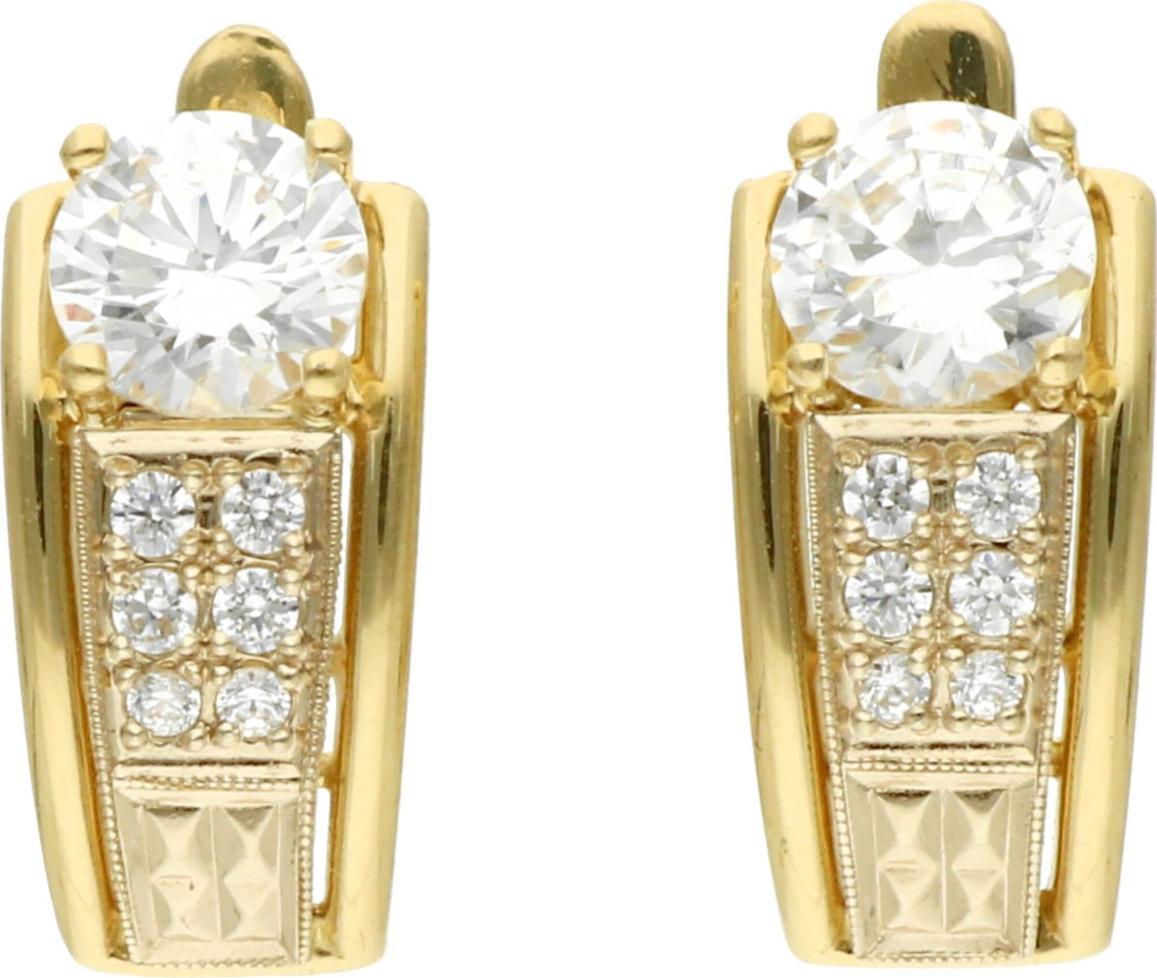 Rosanto Eleganckie złote kolczyki z cyrkoniami 585 14k