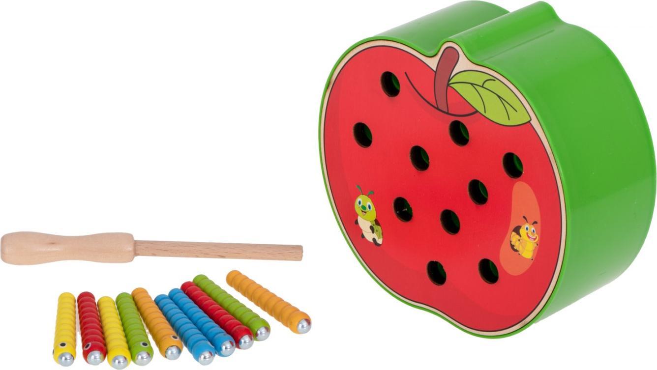 DWM GĄSIENICA MAGNETYCZNA DREWNIANA JABŁKO