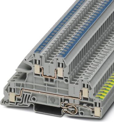 Phoenix Contact Złączka szynowa 5-przewodowa 4mm2 szara/żółto-zielona UTI 2,5-PE/L/N (3076030)