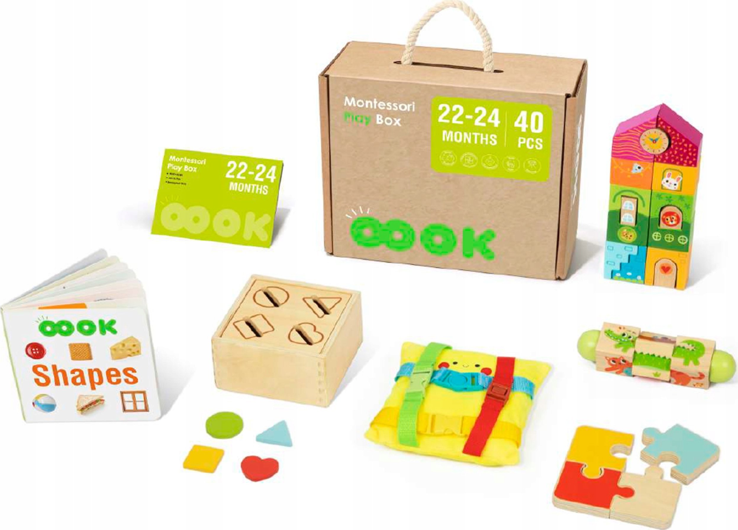 ML TOOKY TOY Box Pudełko XXL Montessori Edukacyjne 7w1 Sensoryczne 22-24 Mies