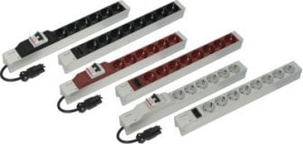 SCHROFF Listwa gniazdowa SCHROFF, SCHUKO, z wejściem Wieland, 19, czarna