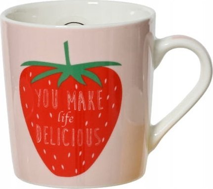 Kubek porcelanowy z uchem 200ml 8,6x7,7cm Truskawka i pomarańcza