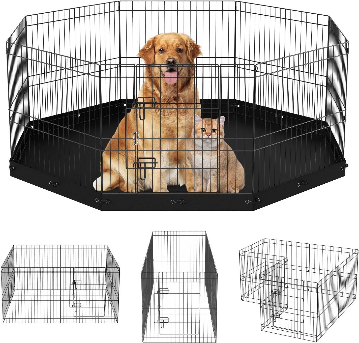 Klatka składana duża dla psa kota królika kojec wybieg metalowa 160cm